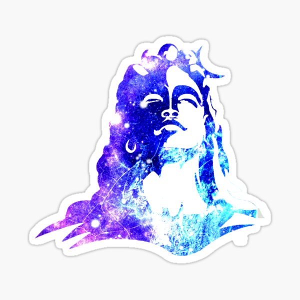 "Adiyogi Shiva Galaxy " Sticker by trendistic Redbubble