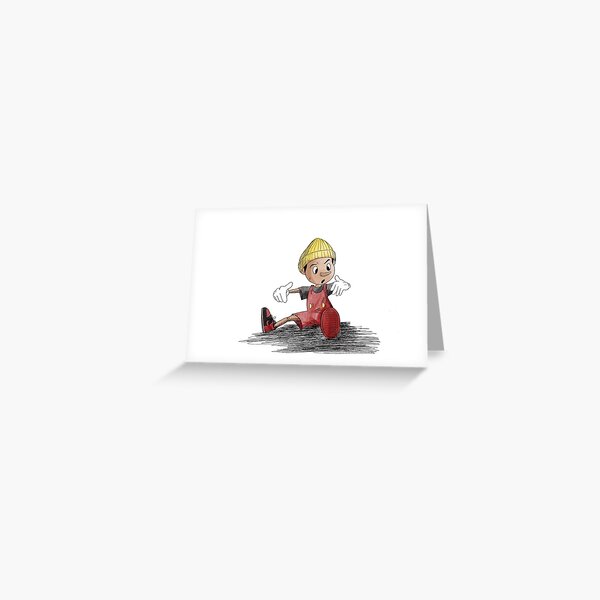 Pinocchio sneaker head Greeting Card