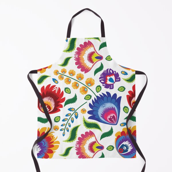 Item preview, Folklore flowers on white designed and sold by FK-UK.