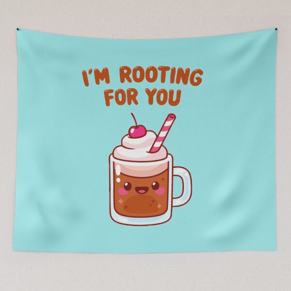 Item preview, I'm Rooting For You Root Beer Cartoon Pun designed and sold by 14Smith15.