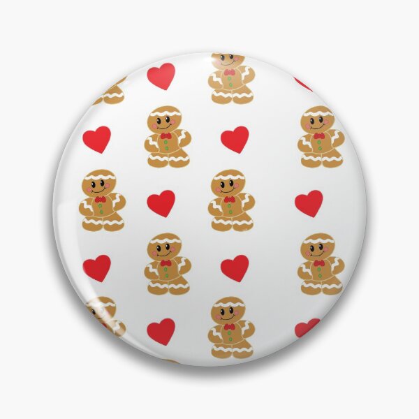 Item preview, Gingerbread Man with Hearts Pattern designed and sold by Jetgirlcomet.