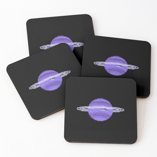 Aperçu de l'œuvre Pixel violet de Saturne créée et vendue par Libramatic.