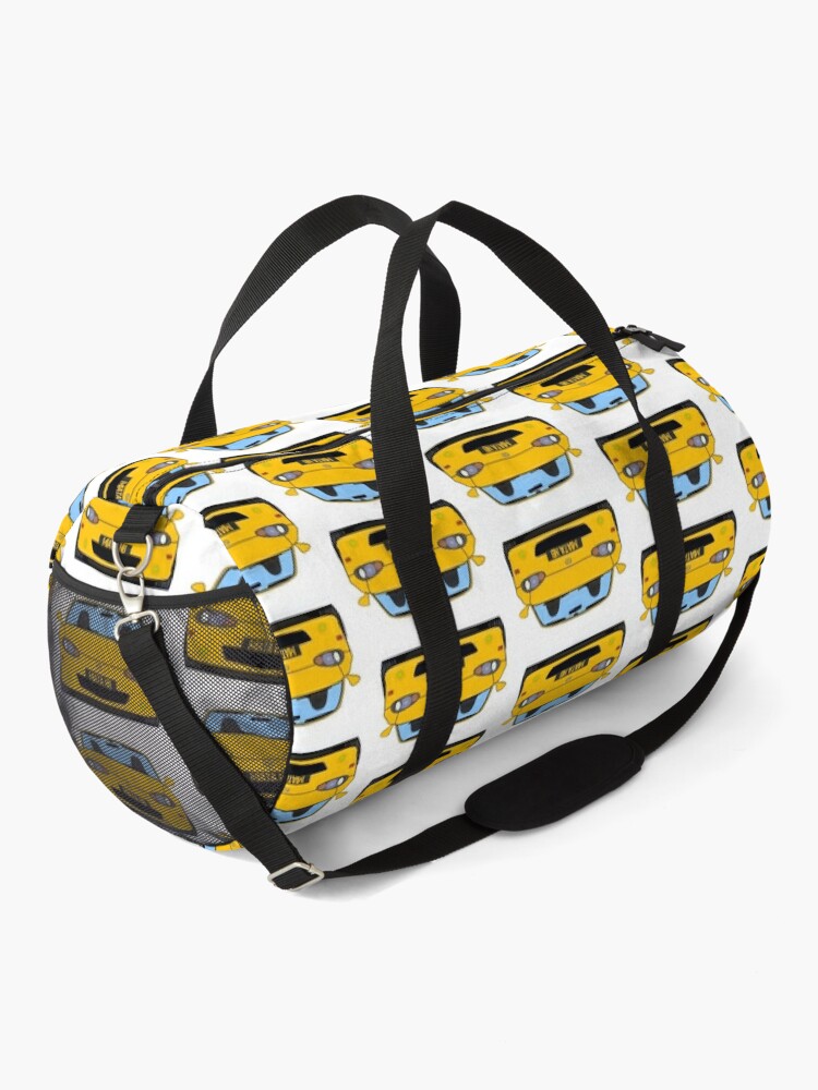 Blazing Yellow NB Miata Roadster Duffle Bag for Sale by havens-heavenly