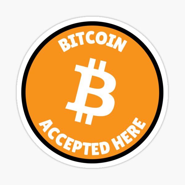 bitcoin accepted here logo