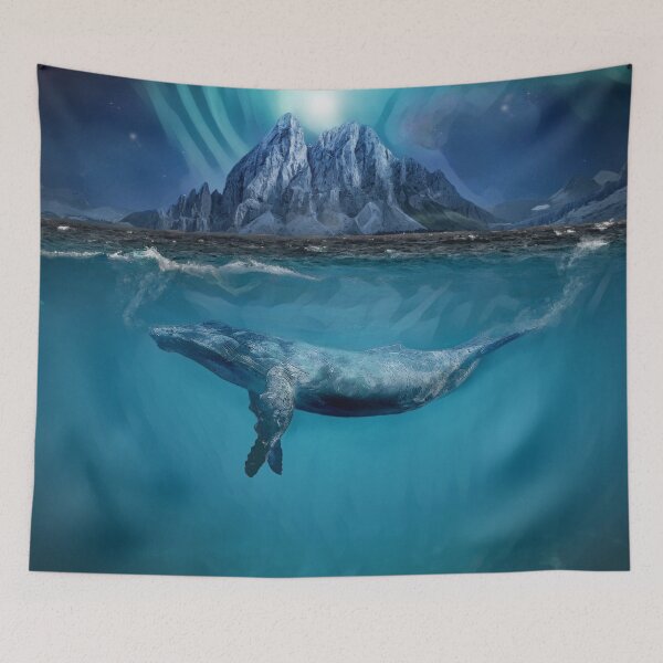 Item preview, Humpback Whale Under Northern Lights designed and sold by Heathermarie321.