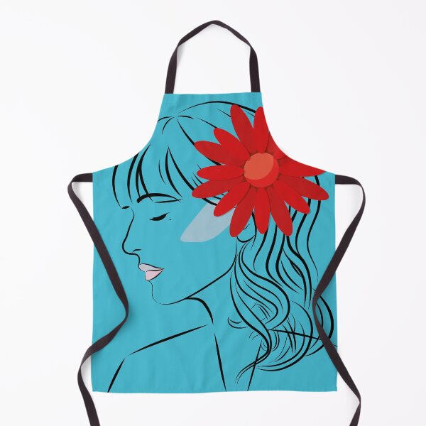Item preview, Blue Woman Red Flower designed and sold by Moyanana.