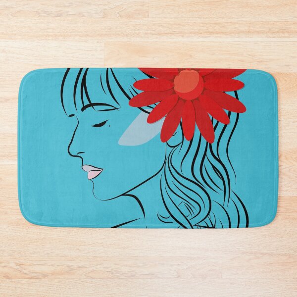 Item preview, Blue Woman Red Flower designed and sold by Moyanana.