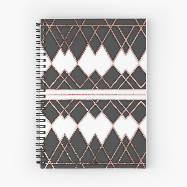 Item preview, Modern Chic Rose Gold Black and White Triangles designed and sold by Blkstrawberry.
