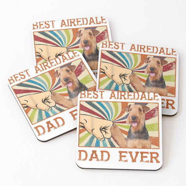 Item preview, Airedale Terrier Shirt, Best Airedale Terrier Dad - Airedale Terrier Gifts, Retro Sunset Airedale shirts, Dad Gift, Dog Lover designed and sold by AstraApparel.
