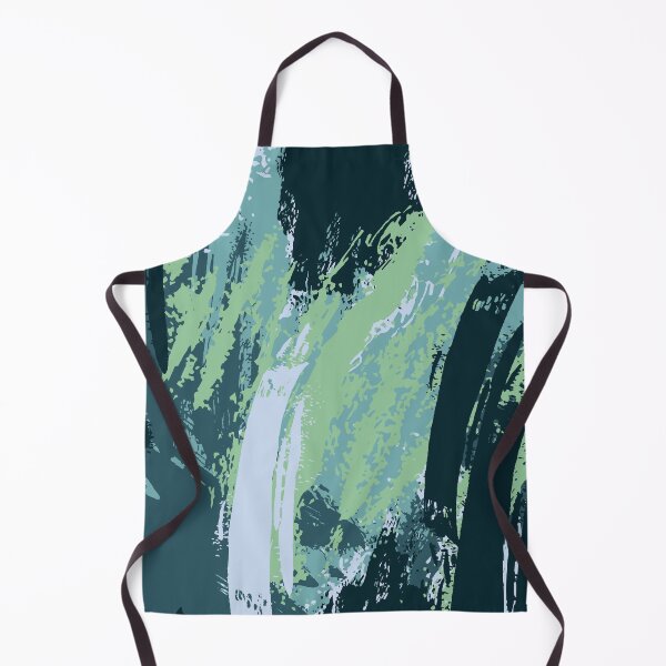 Item preview, Green Paintbrush abstract pattern designed and sold by tridentfoundry.