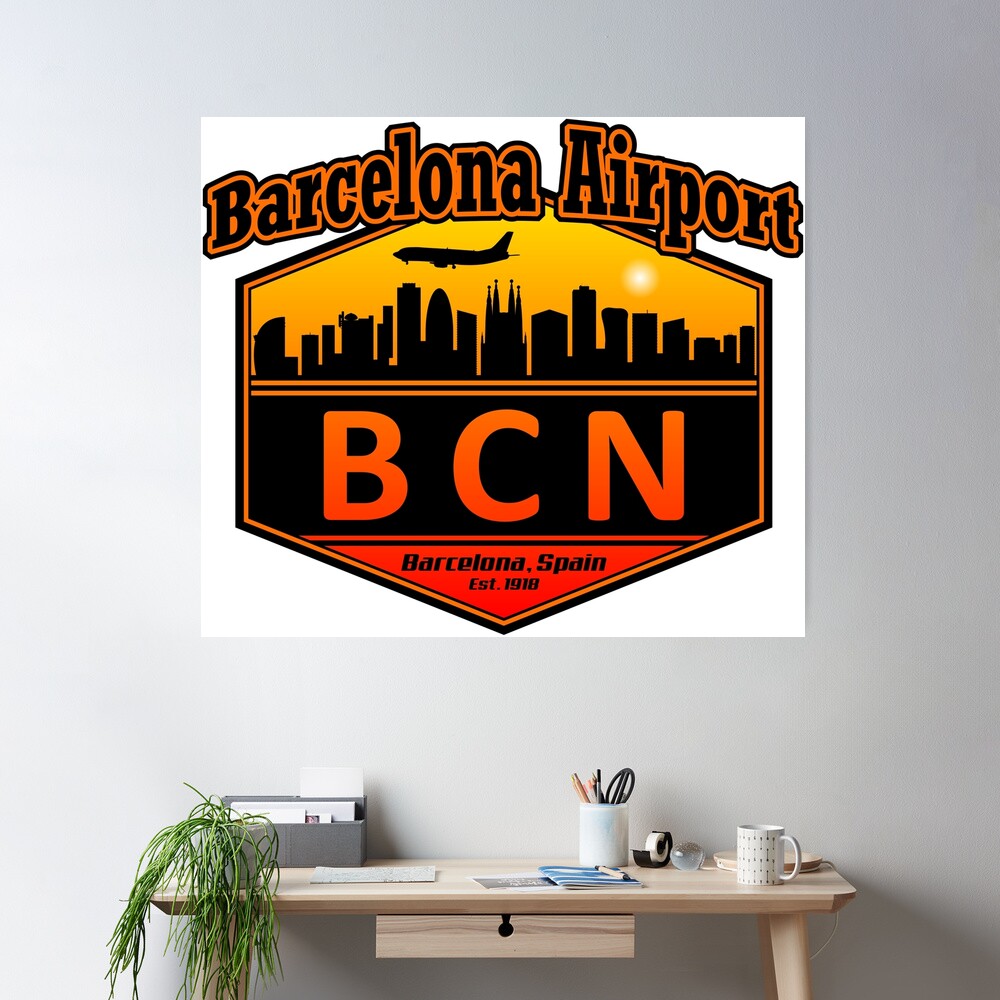 Barcelona Airport Code Poster