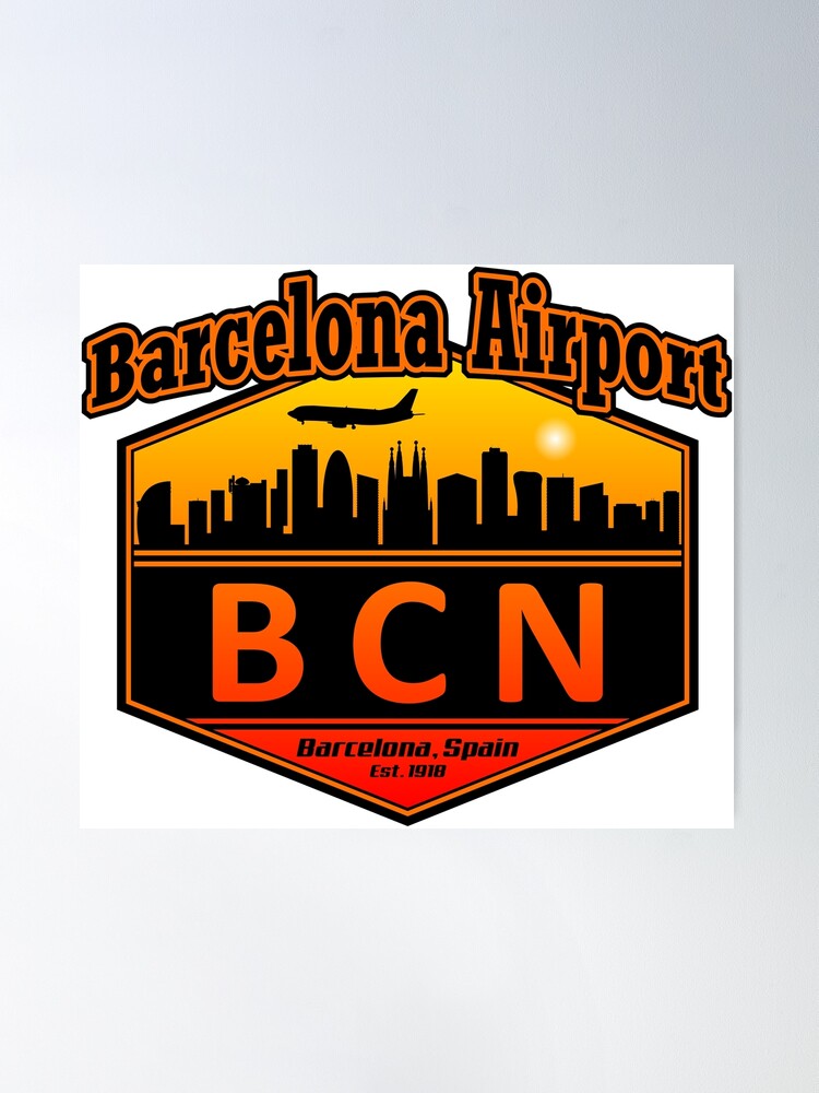 Barcelona Airport Code Poster