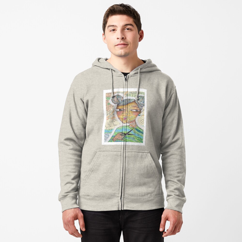 Item preview, Zipped Hoodie designed and sold by lizamackinnon.