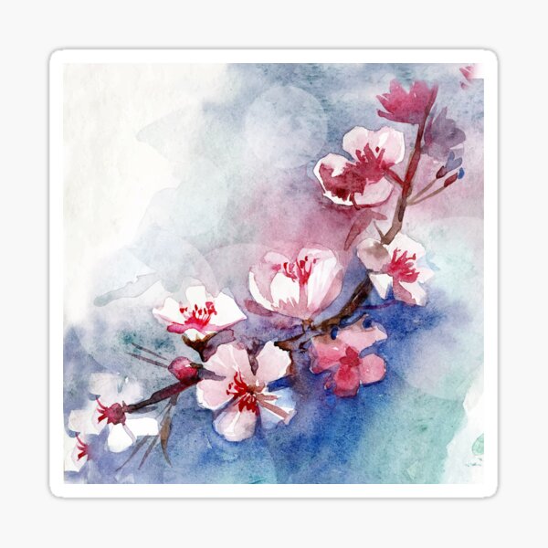 Watercolor Flowers Sticker