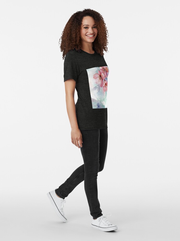 Flower Bouquet Floral Triblend Tee / T Shirt