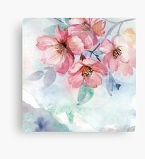 Aquarell Blumen Metalldruck