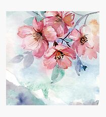 Aquarell Blumen Fotodruck