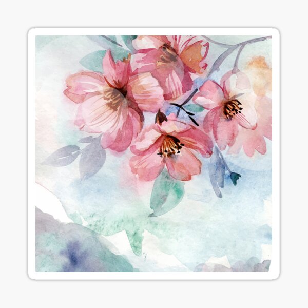 Watercolor Flowers Sticker