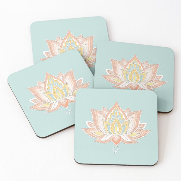 Item preview, Lotus Mandala (Peach, Butterscotch Yellow, and Green) designed and sold by squishyrainbow.