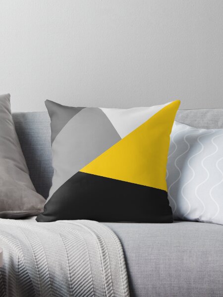Item preview, Simple Modern Gray Yellow and Black Geo designed and sold by Blkstrawberry.