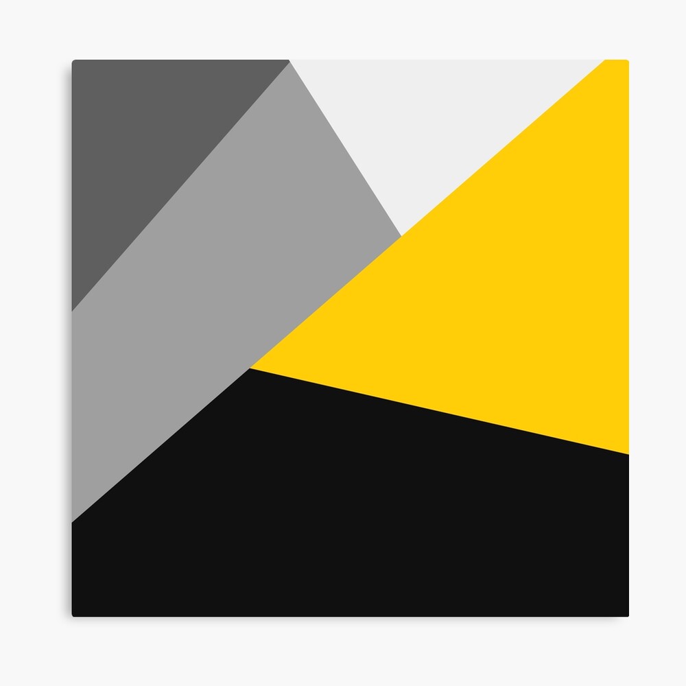 Simple Modern Gray Yellow and Black Geometric Tote Bag