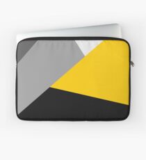 Simple Modern Gray Yellow and Black Geo Laptop Sleeve