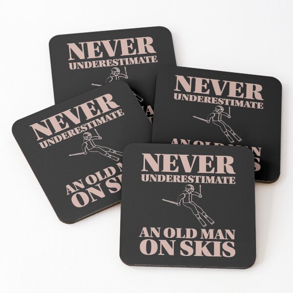 Item preview, Never Underestimate An Old Man On Skis designed and sold by EmotionArt.
