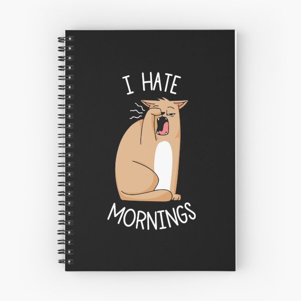 Item preview, I Hate Mornings Sleepy Cat designed and sold by OnepixArt.