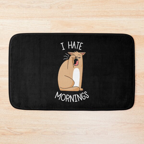 Item preview, I Hate Mornings Sleepy Cat designed and sold by OnepixArt.
