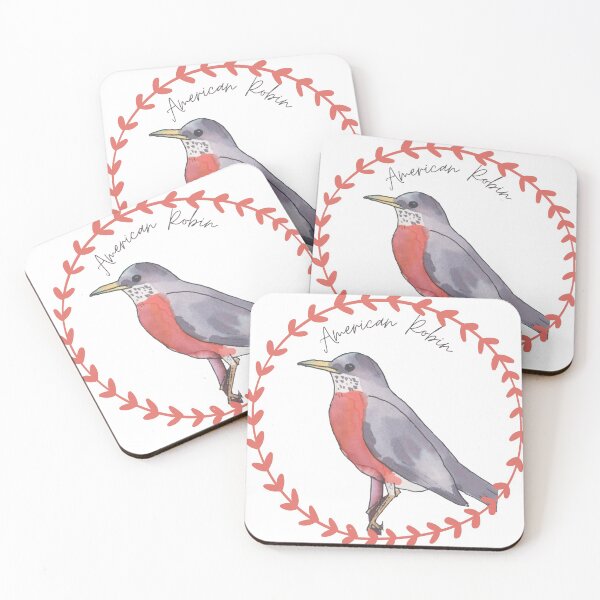 Item preview, American Robin bird species birding art designed and sold by TheWaterBirds.