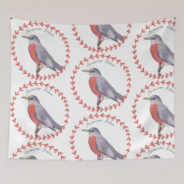 Item preview, American Robin bird species birding art designed and sold by TheWaterBirds.