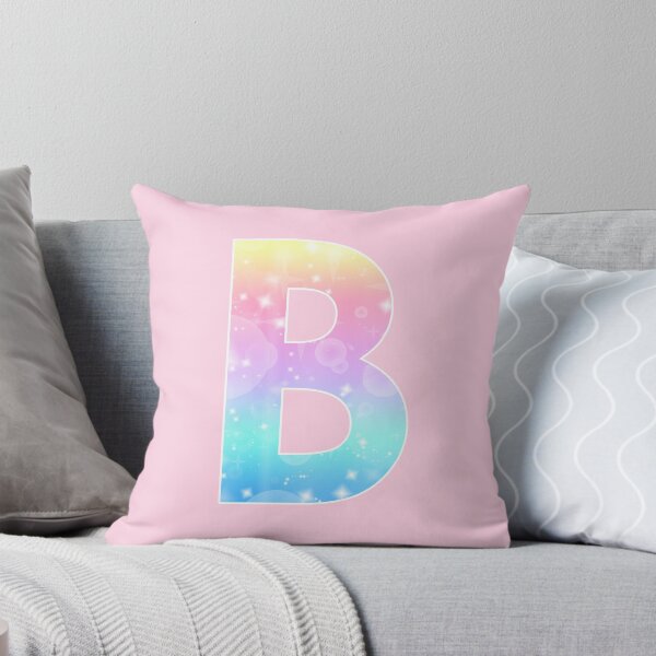 Item preview, The Letter B - Monogram in Kawaii Magical Unicorn Sparkle Pattern designed and sold by Bumblefuzzies.