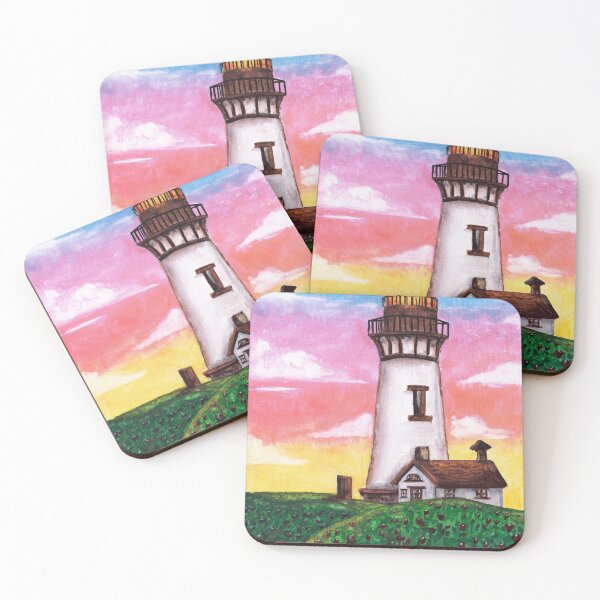 Item preview, A rainbow sunset at the lighthouse designed and sold by Karolien Kenis.