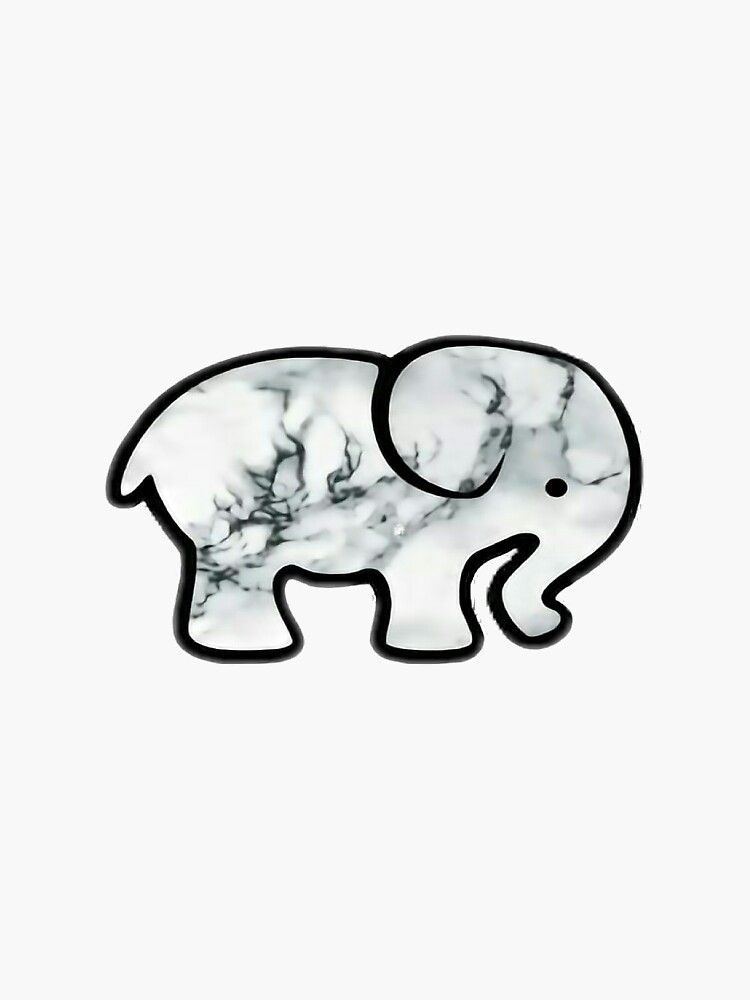 "marble elephant" Sticker for Sale by jordsstickers Redbubble