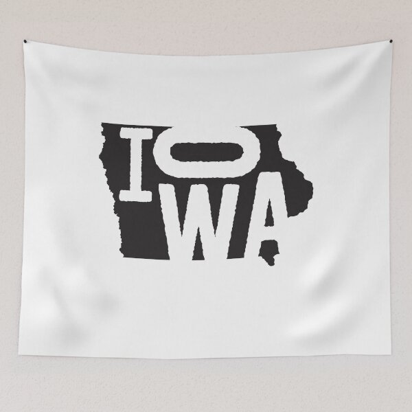 Artikelvorschau, Bundesstaat Iowa Design | Abstrakte Iowa-Beschriftungsgrafik | Iowa Geschenk | Iowa Karte entworfen und verkauft von crookedriverusa.