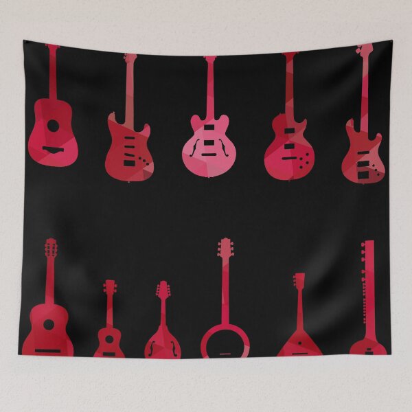 Item preview, Abstract Geometric Red Guitars designed and sold by findot.
