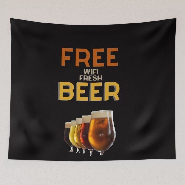 Item preview,  free wifi and some fresh beer designed and sold by EmmentalinParis.