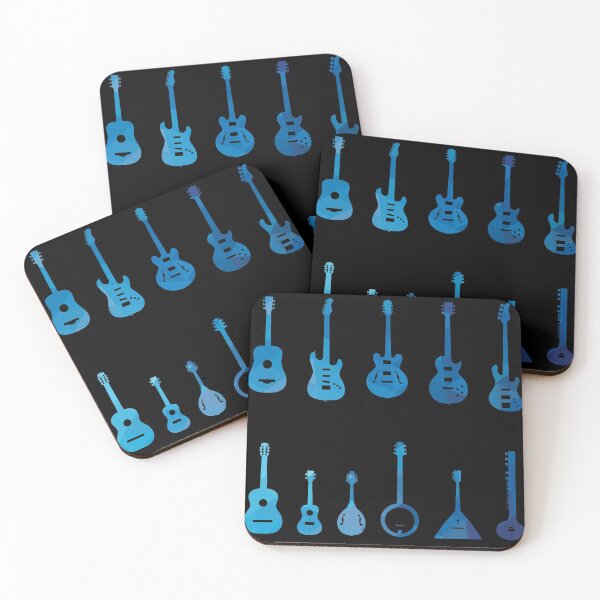 Item preview, Abstract Geometric Blue Guitars designed and sold by findot.