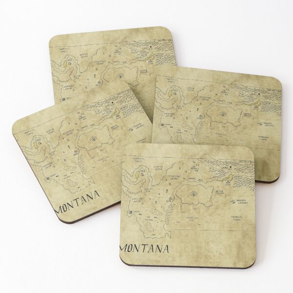 Item preview, Montana as a fantasy map  designed and sold by aldayuan.