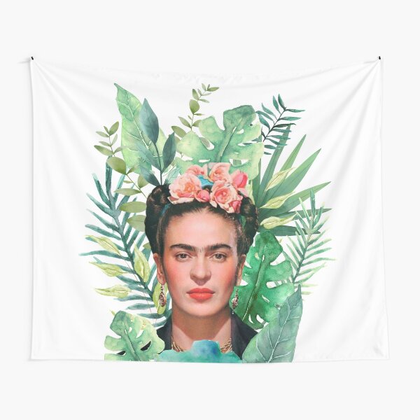 Item preview, Frida Kahlo print, watercolor flowers, color designed and sold by Adriana C (All about Frida).
