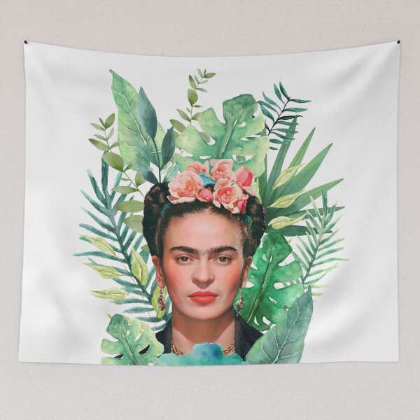 Item preview, Frida Kahlo print, watercolor flowers, color designed and sold by Adriana C (All about Frida).