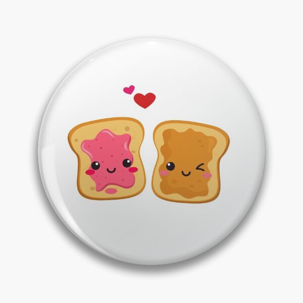 Item preview, Cute Adorable Peanut Butter Jelly Couple!- Kawaii Food Lovers designed and sold by sweetpeanut.