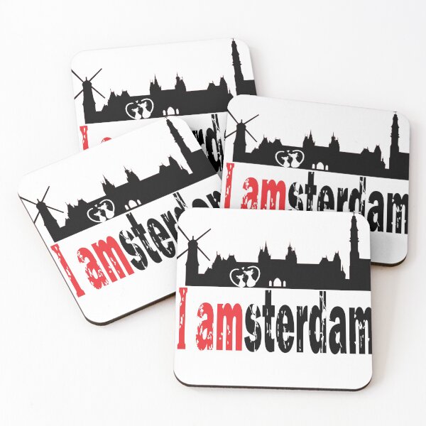 Item preview, Me encanta el horizonte de Amsterdam - Paisaje urbano de Amsterdam - Amsterdam Skyline Cat designed and sold by PupnkittyMania ⭐⭐⭐⭐⭐.