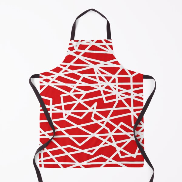 Item preview, Red with White Geometric Lines designed and sold by Whoopsidoodle.