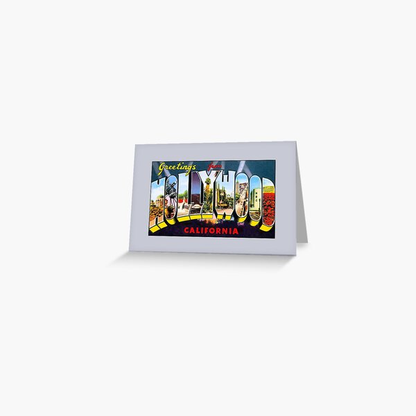 "Vintage Greetings from Hollywood California" Greeting Card by aapshop ...