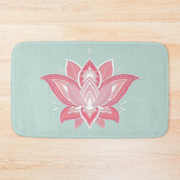Item preview, Lotus Mandala (Dark Pink, Light Pink, and Green) designed and sold by squishyrainbow.