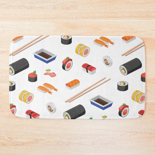 Item preview, Sushi Set - Cute Sushi Rolls, Sashimi, Chopsticks, Wasabi & Ginger designed and sold by MB.