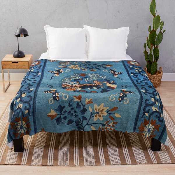 Item preview, Aincent Chinese Old Century Authentic Colorful Deep Royal Blue Vintage Patterns designed and sold by vintagepatterns.