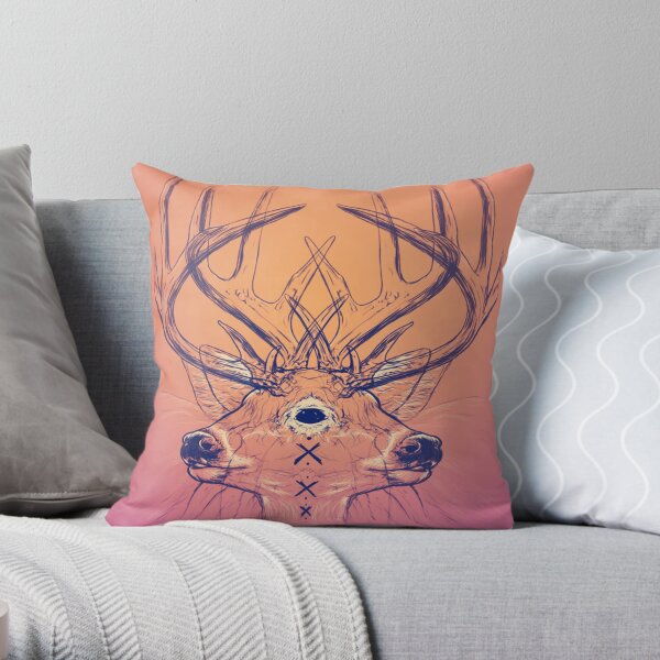 Dutch Deer Throw Pillow