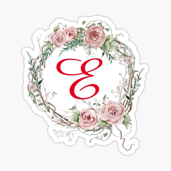 Item preview,  Floral Initial Wreath Monogram E designed and sold by Acimiboutique.